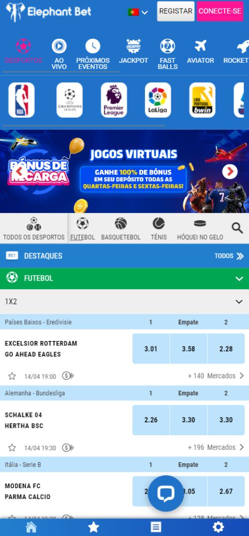 Elephant Bet Moçambique Capturas do Aplicativo